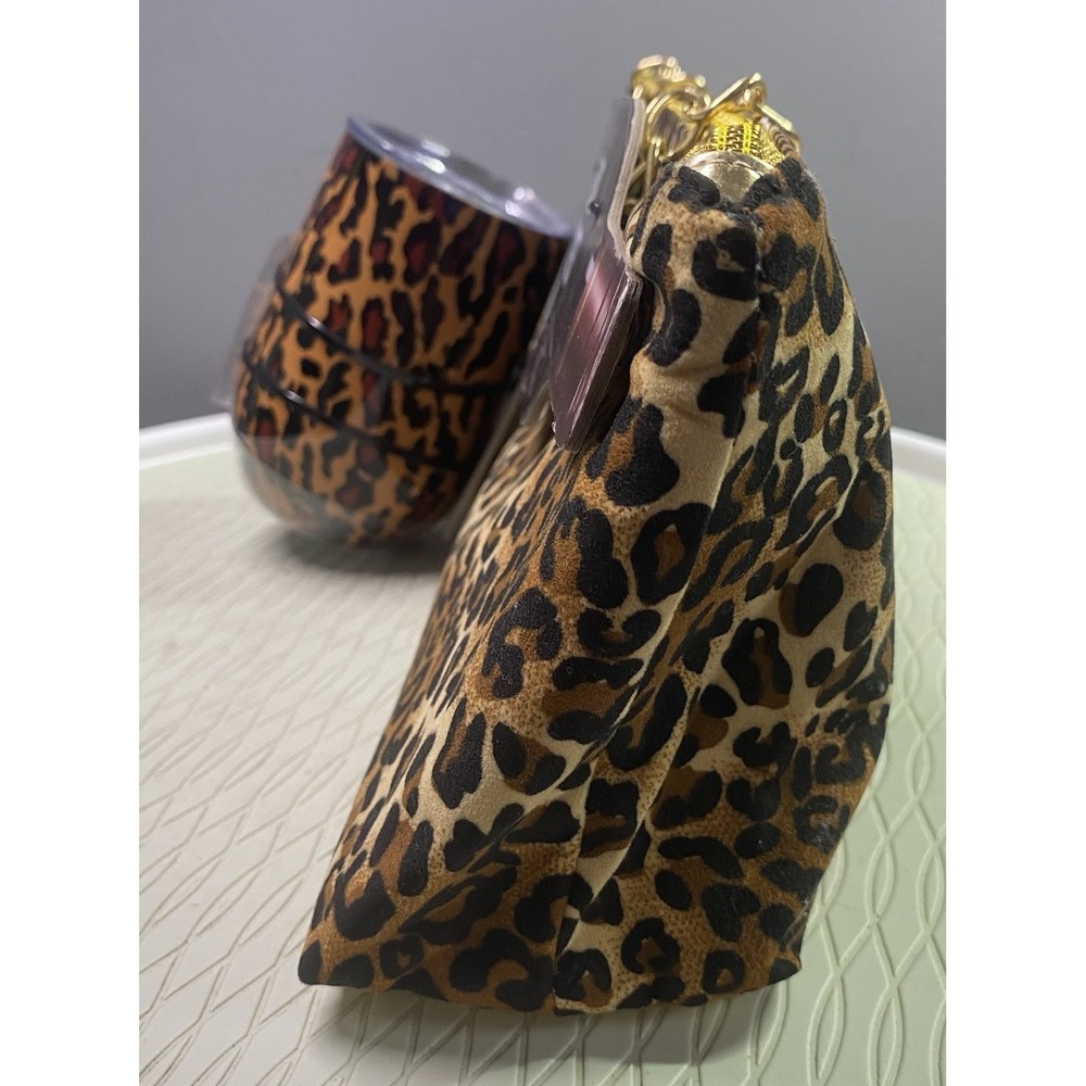 WILD EYE‎ DESIGNS LEOPARD  INSULATED WINE BAG W/MATCHING WINE CUP NWT - Picture 6 of 12